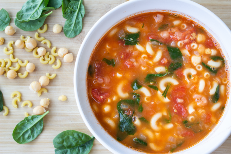 Italian Chickpea Soup with Pasta