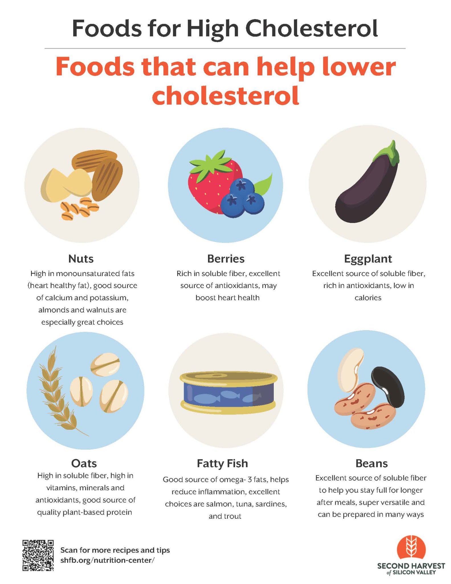 Foods that can help lower cholesterol