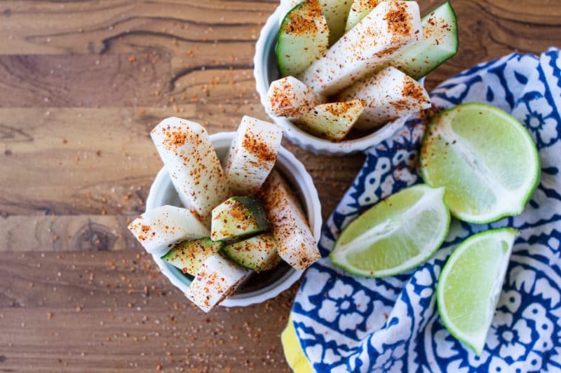 Spiced-up Turnip and Cucumber Snack Sticks
