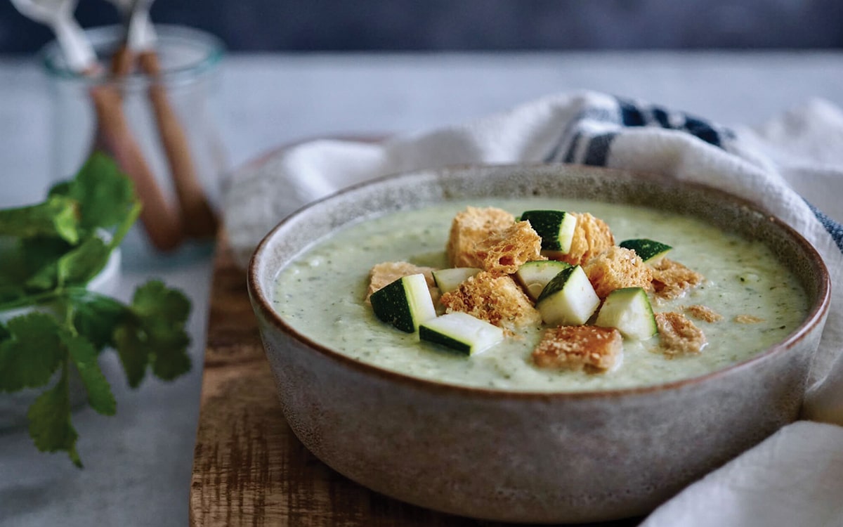 Zucchini onion soup