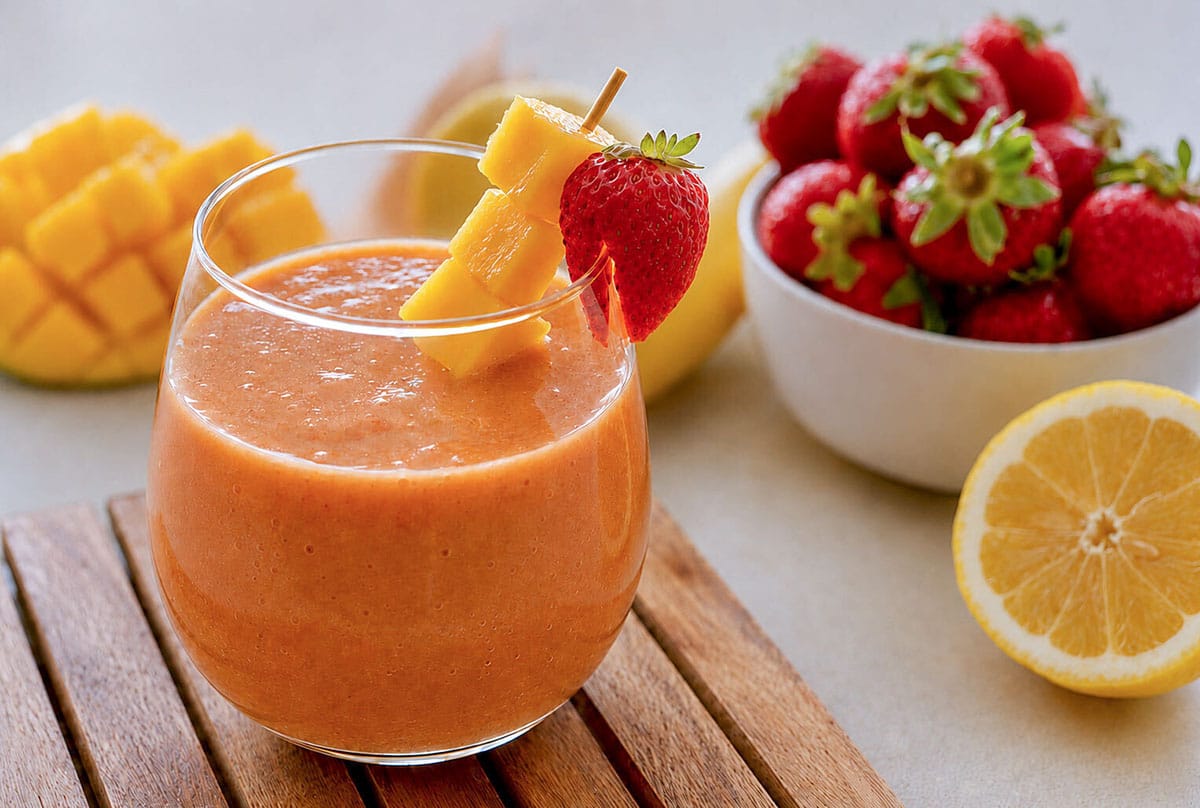 Nutritious Sunrise Mango-Berry Smoothie (with hidden veggies) | Second Harvest of Silicon Valley